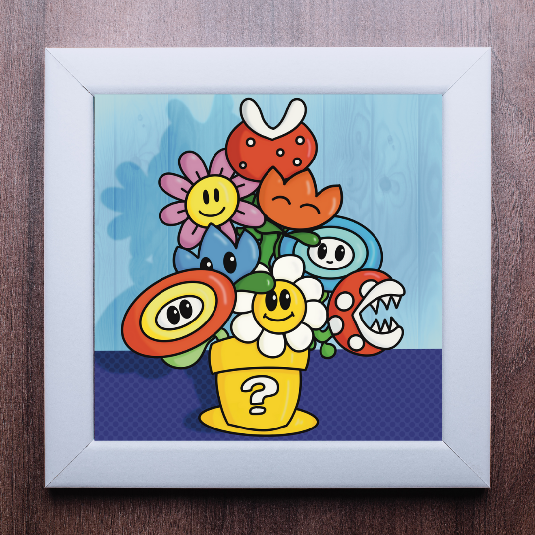 Mario Flowers Print