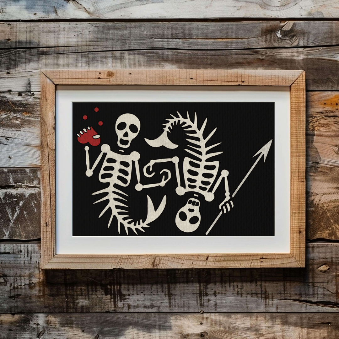 Our Flag Means Death Mermaid Skeletons Print