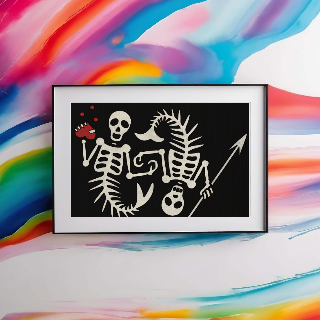 Our Flag Means Death Mermaid Skeletons Print