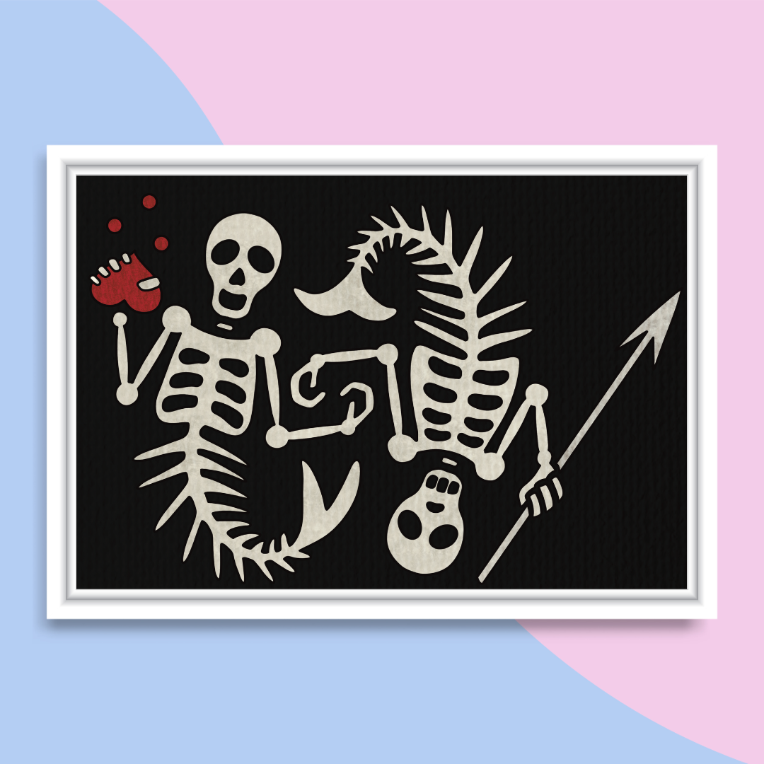 Our Flag Means Death Mermaid Skeletons Print