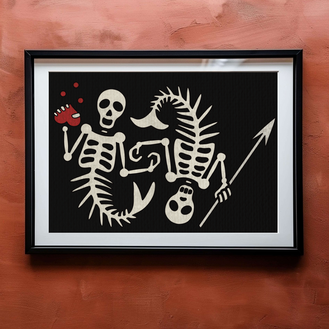 Our Flag Means Death Mermaid Skeletons Print