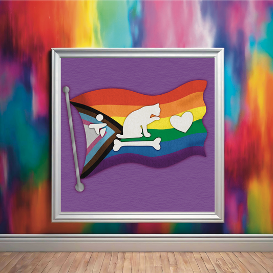 Our Flag Means Death Pride Cat Flag Print