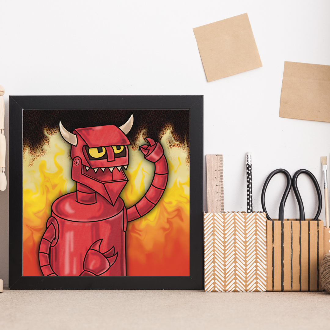 Robot Devil Print