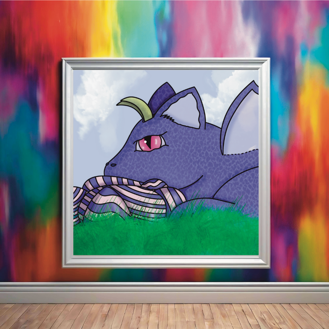 Purple Dragon Print