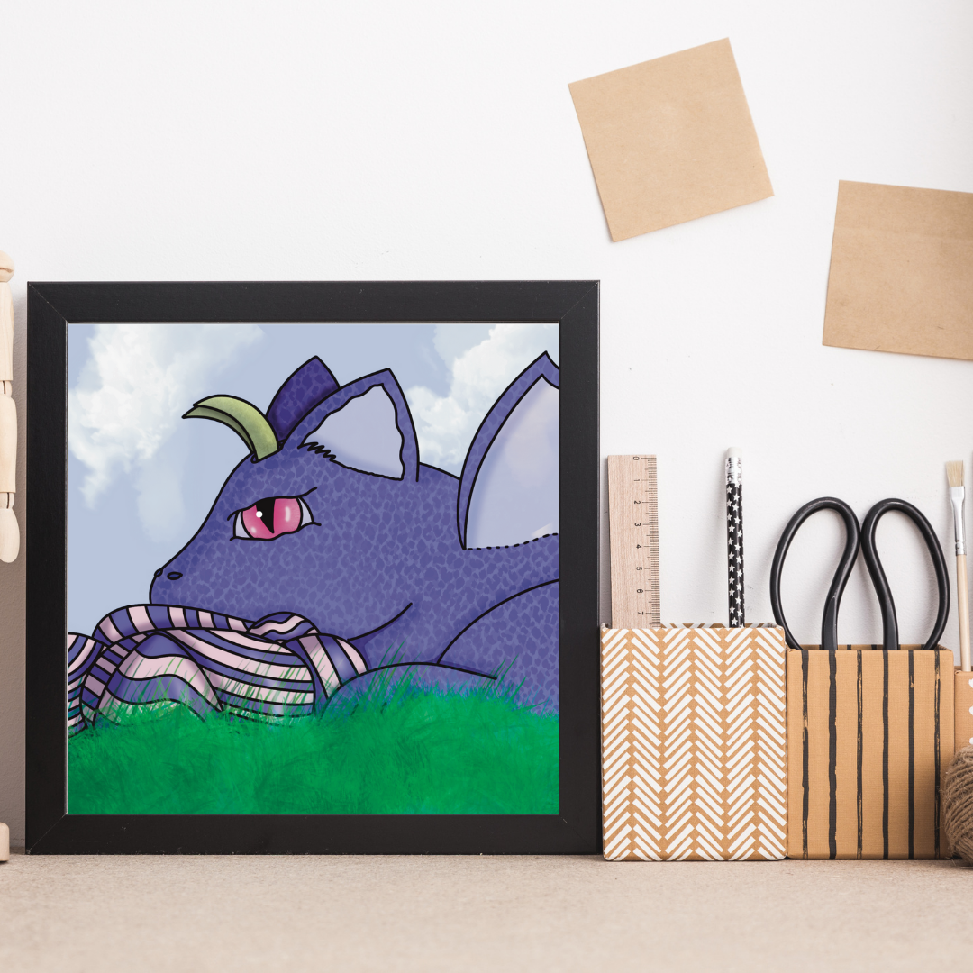 Purple Dragon Print