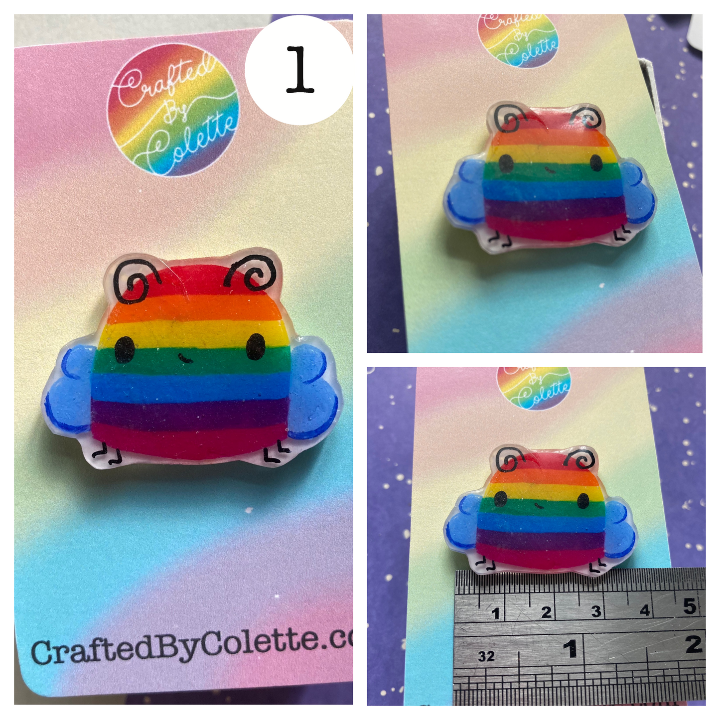 Cute Rainbow Monster Pins