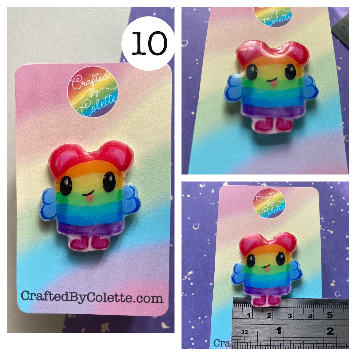 Cute Rainbow Monster Pins