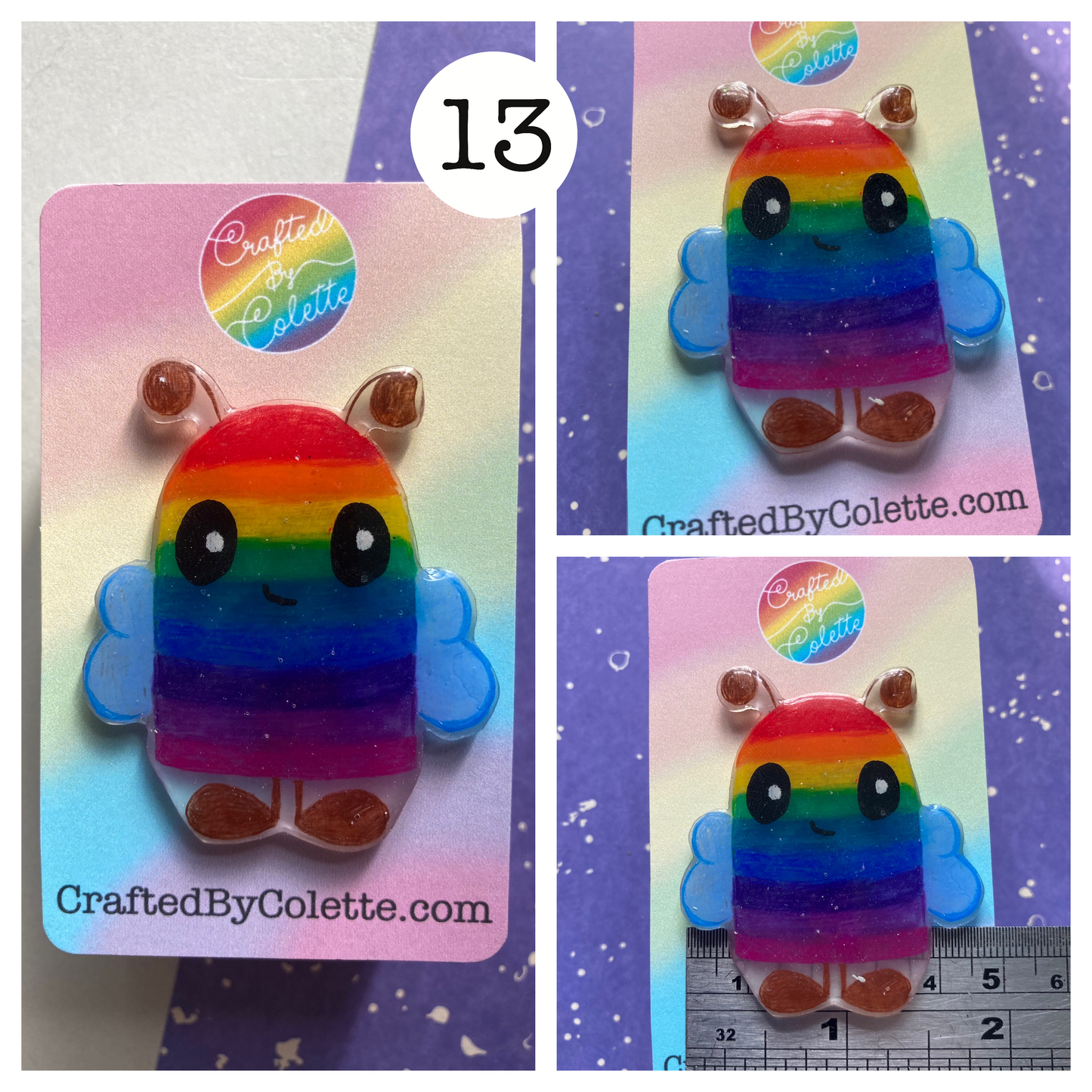 Cute Rainbow Monster Pins