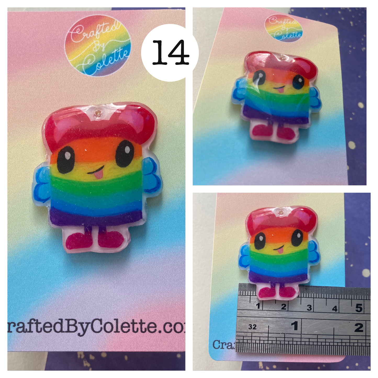 Cute Rainbow Monster Pins