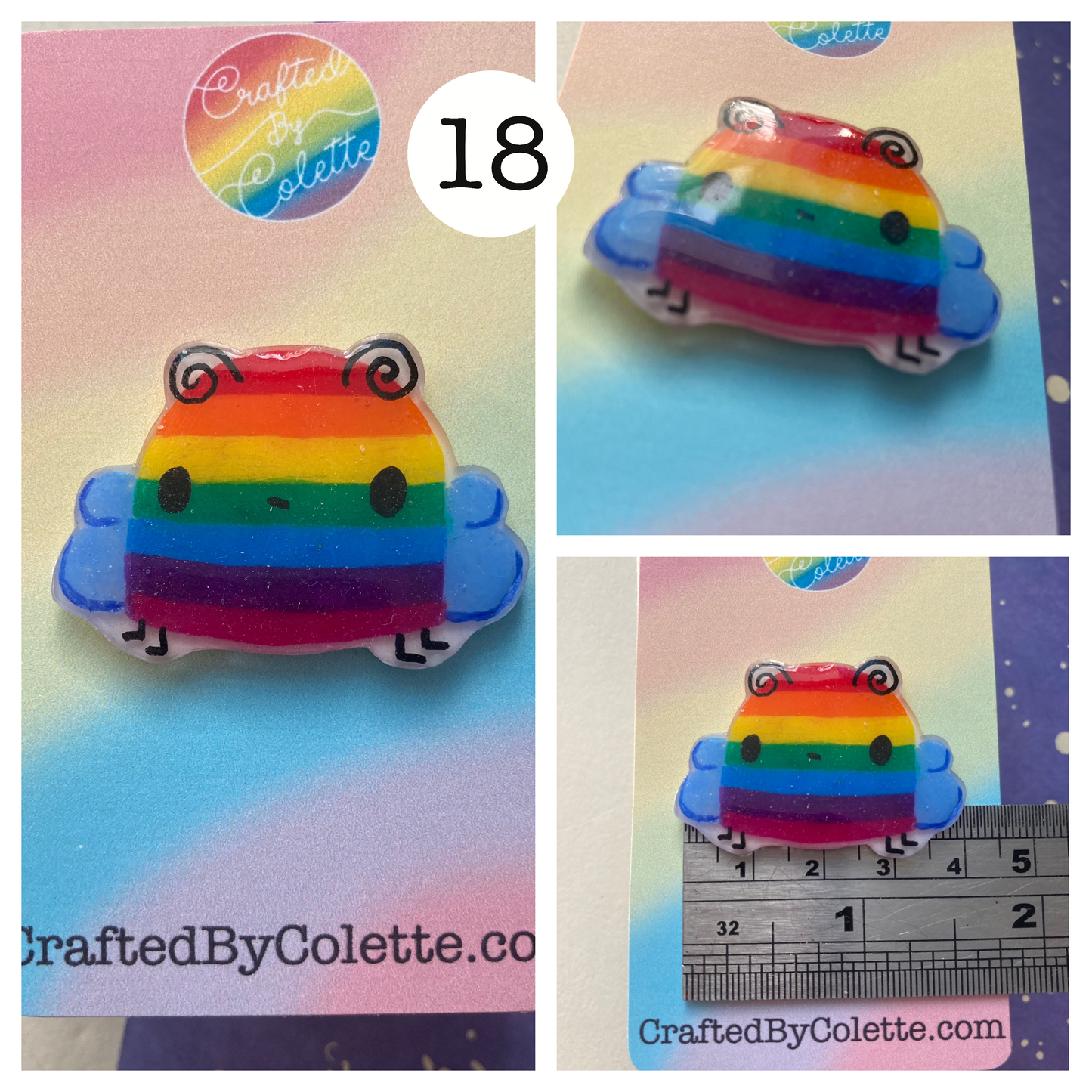 Cute Rainbow Monster Pins