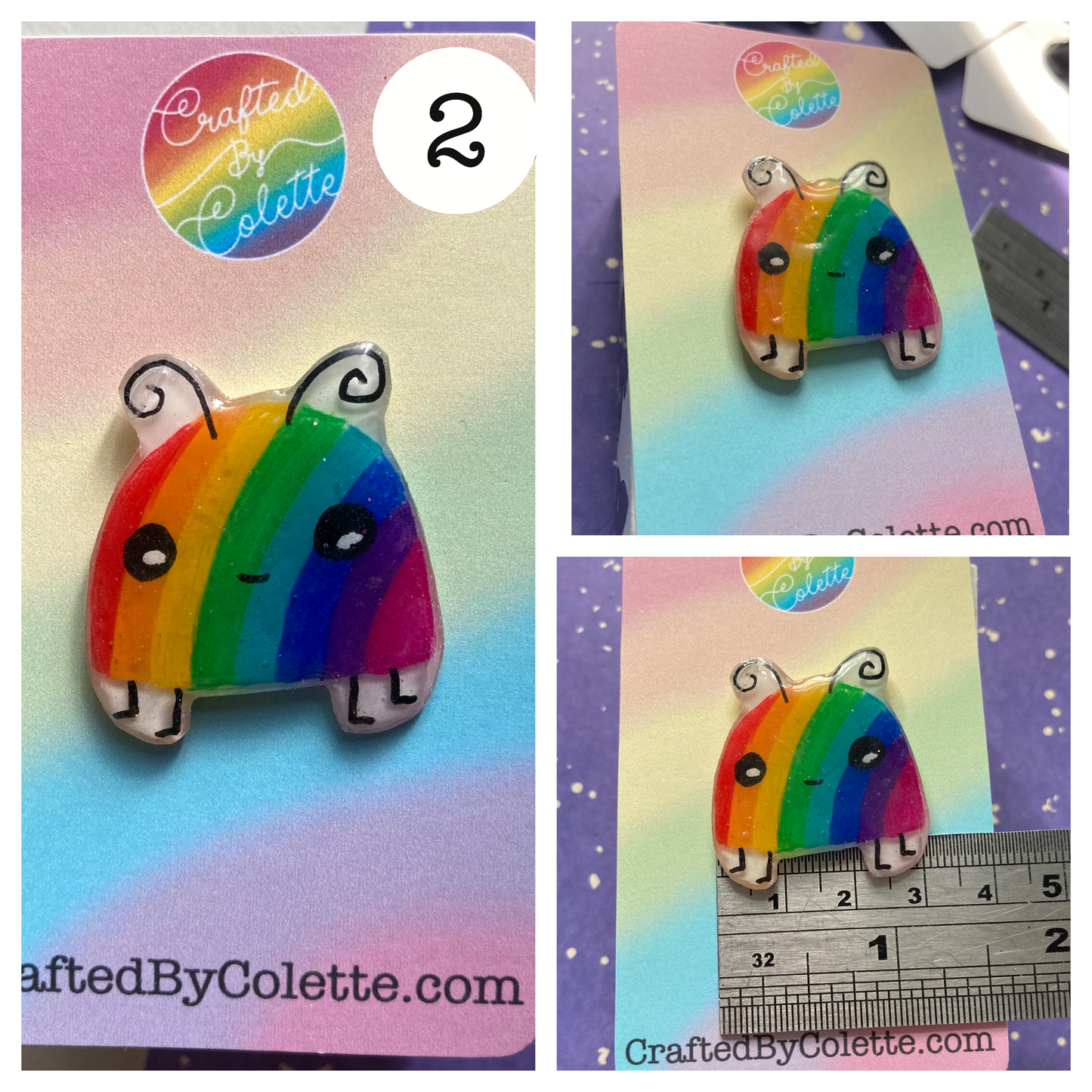 Cute Rainbow Monster Pins