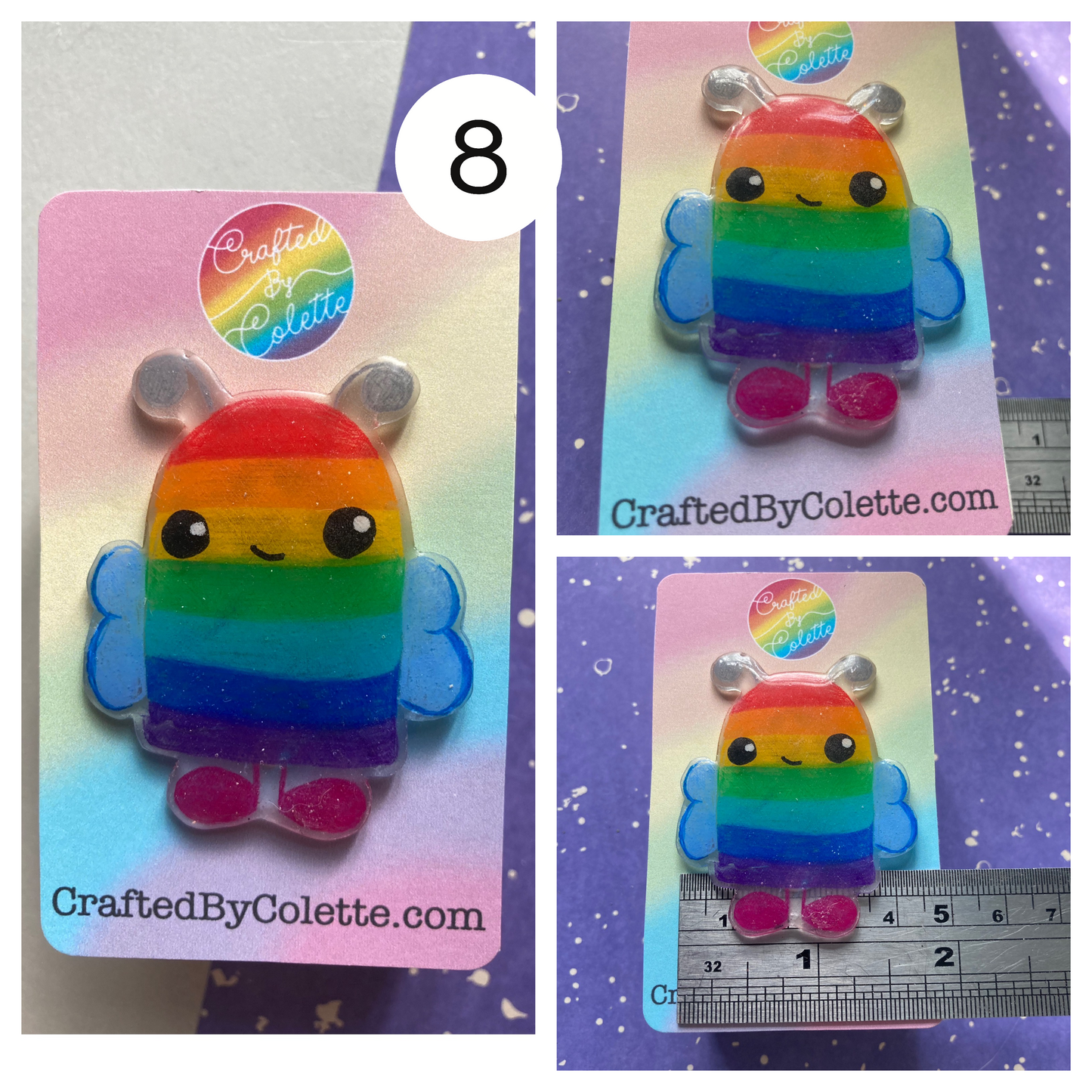 Cute Rainbow Monster Pins