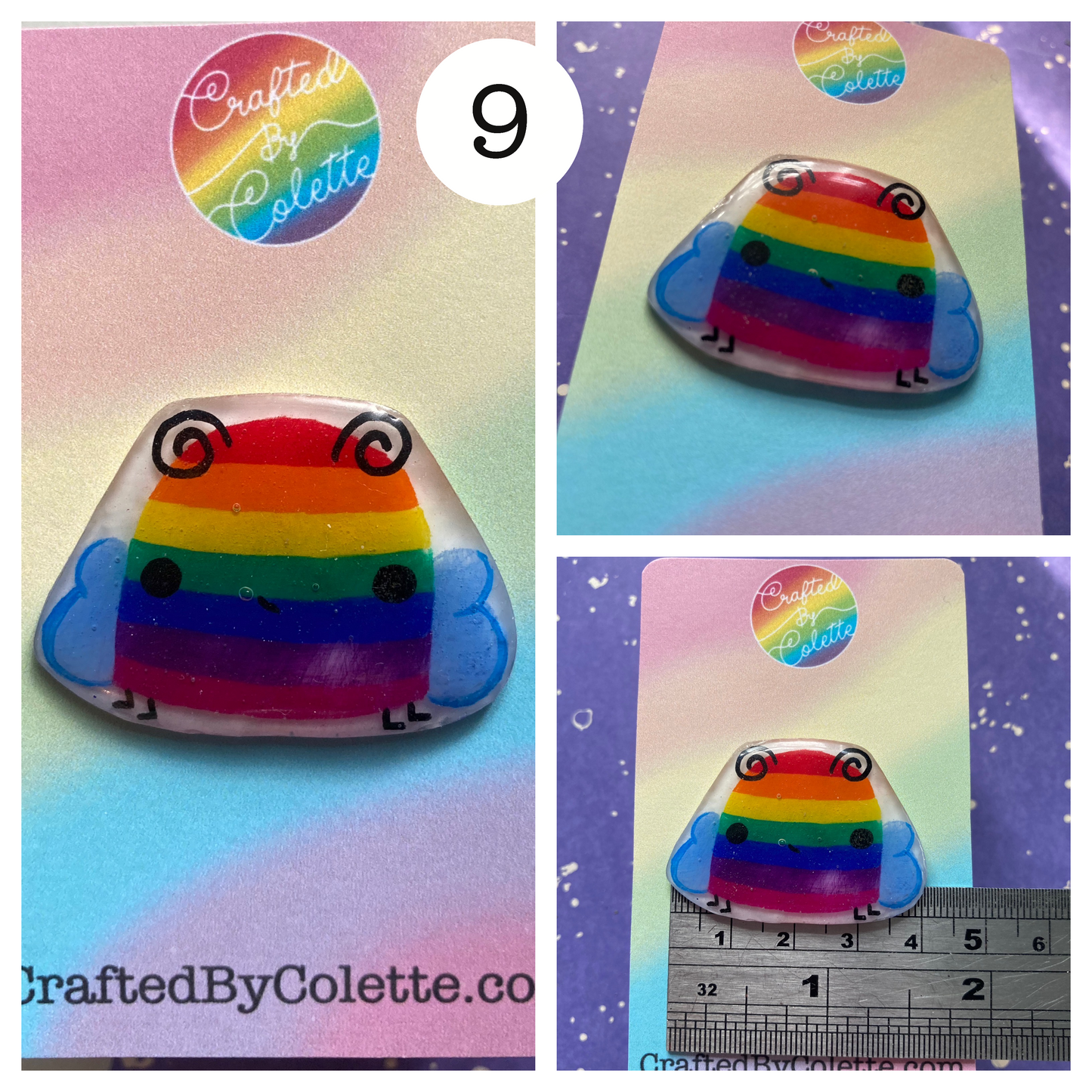 Cute Rainbow Monster Pins