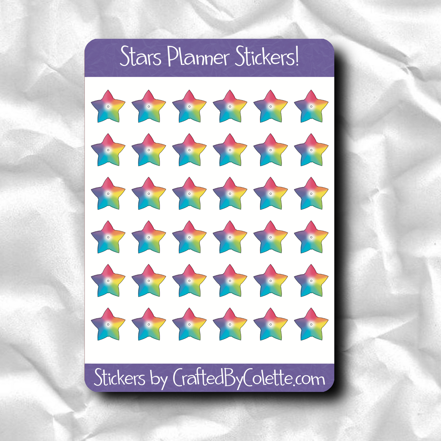 Stars Planner Stickers Sheet