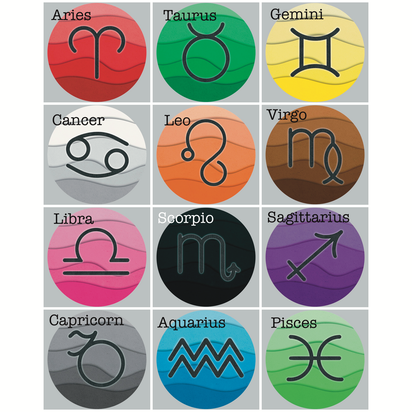 Zodiac Sticker Sheet