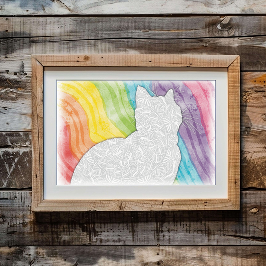 Smudge Silhouette Print - Smudge's Memorial Collection